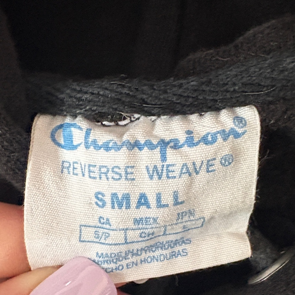 Champion Black Hoodie with Blue Graphic - Picture 5 of 5